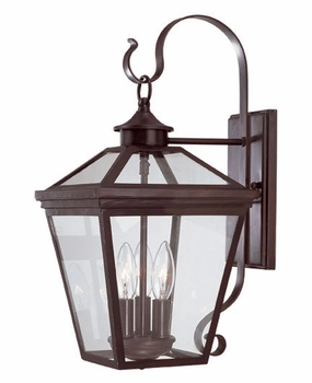 Ellijay Three Light Wall Lantern English BronzeOutdoor wall sconces with motion sensor