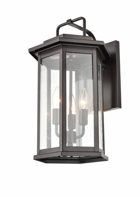 Ellis Three Light Outdoor Wall Bracket Powder Coated BronzeOutdoor wall sconces with motion sensor