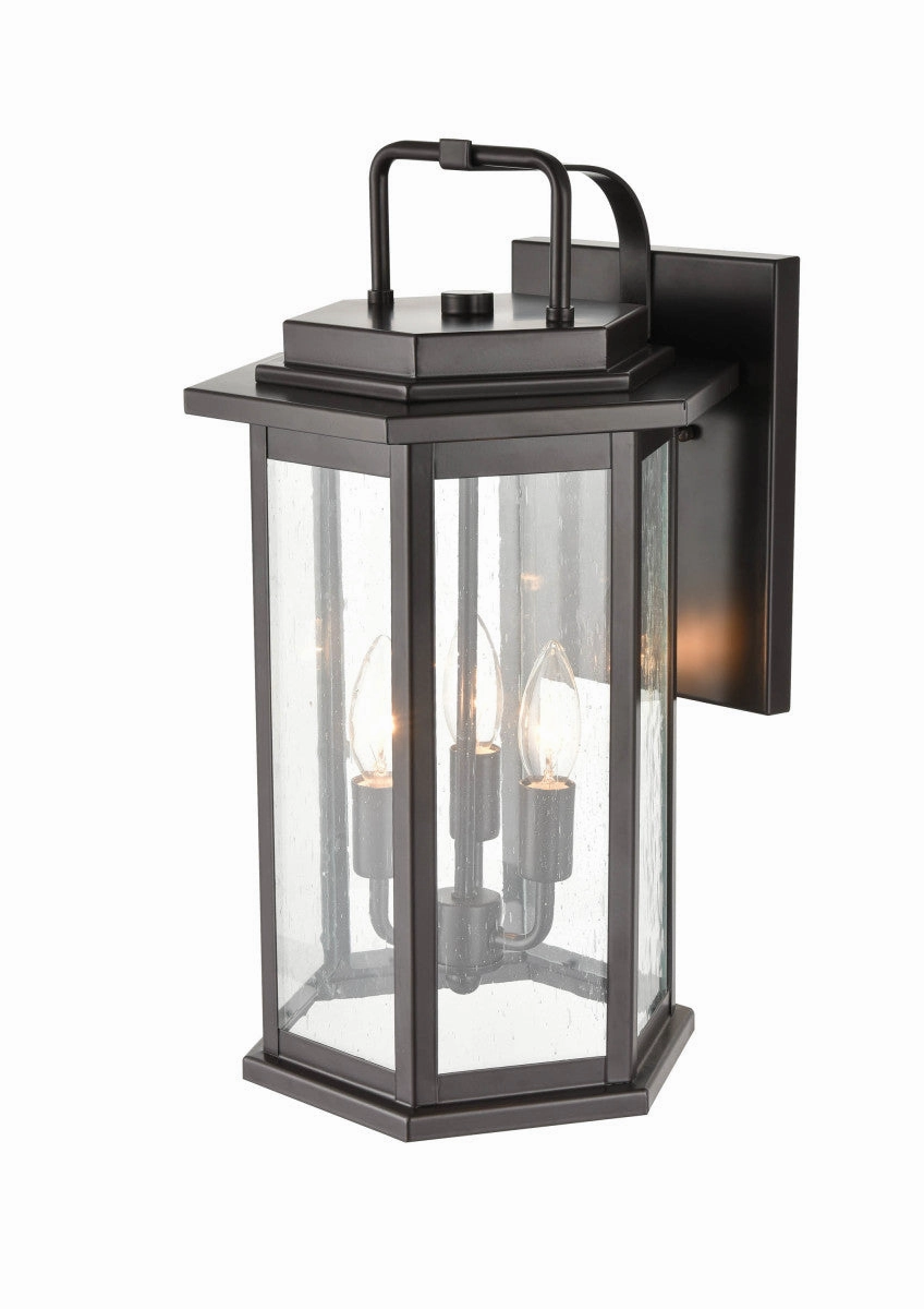 Ellis Three Light Outdoor Wall Bracket Powder Coated Bronze