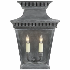 Elsinore Two Light Wall Lantern Weathered ZincOutdoor wall sconces with motion sensor