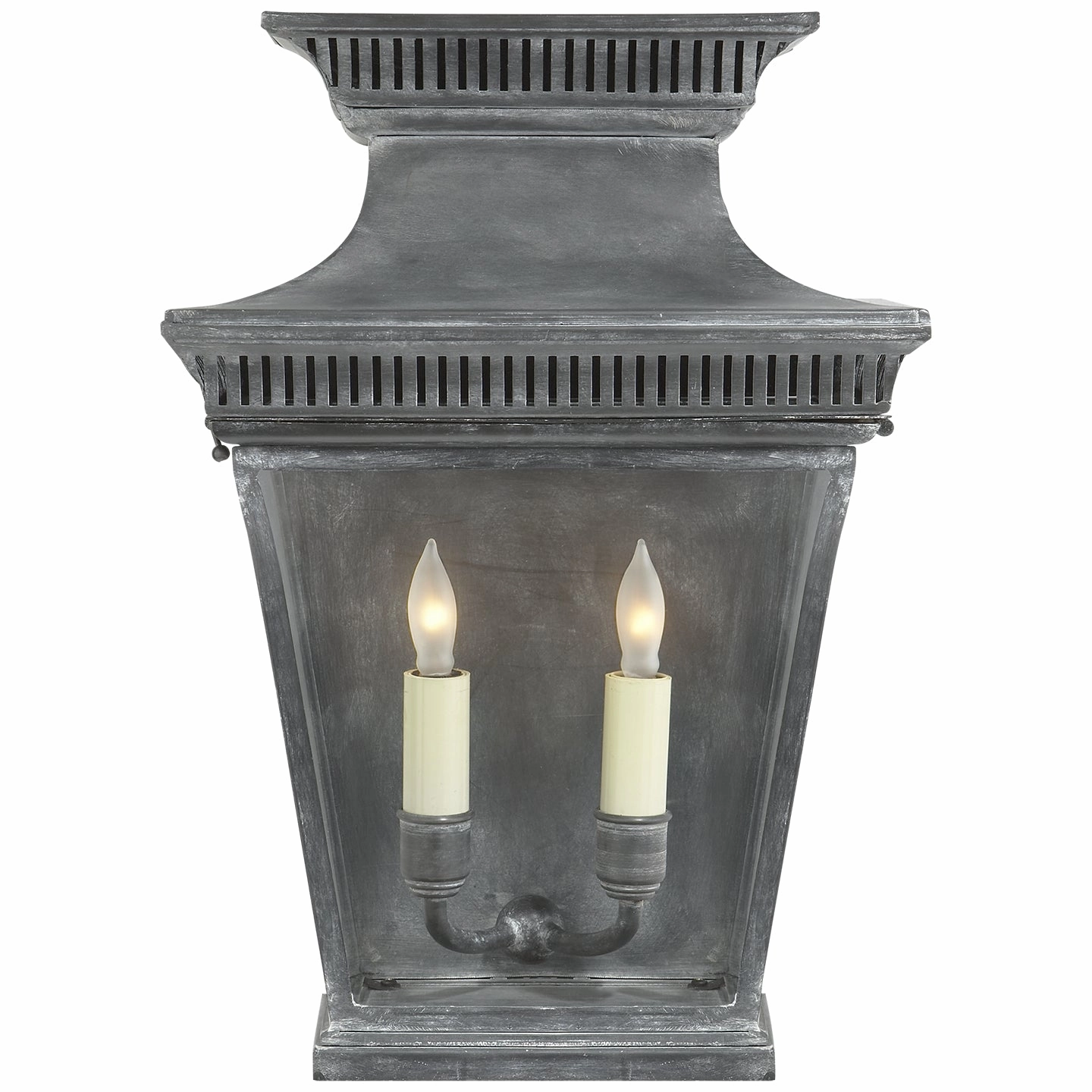 Elsinore Two Light Wall Lantern Weathered ZincOutdoor wall sconces with motion sensor