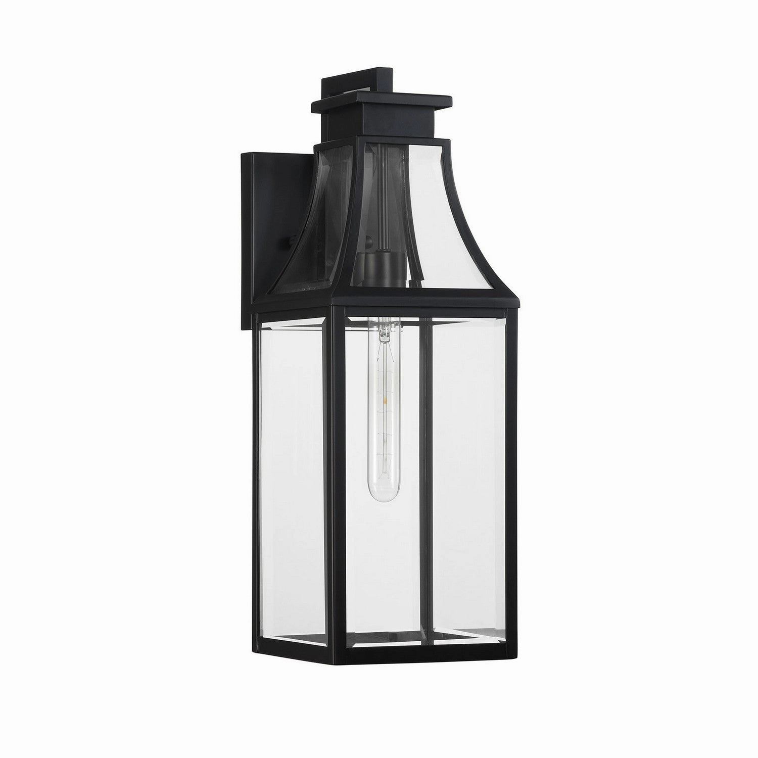 Emery One Light Outdoor Wall Lantern Matte Black