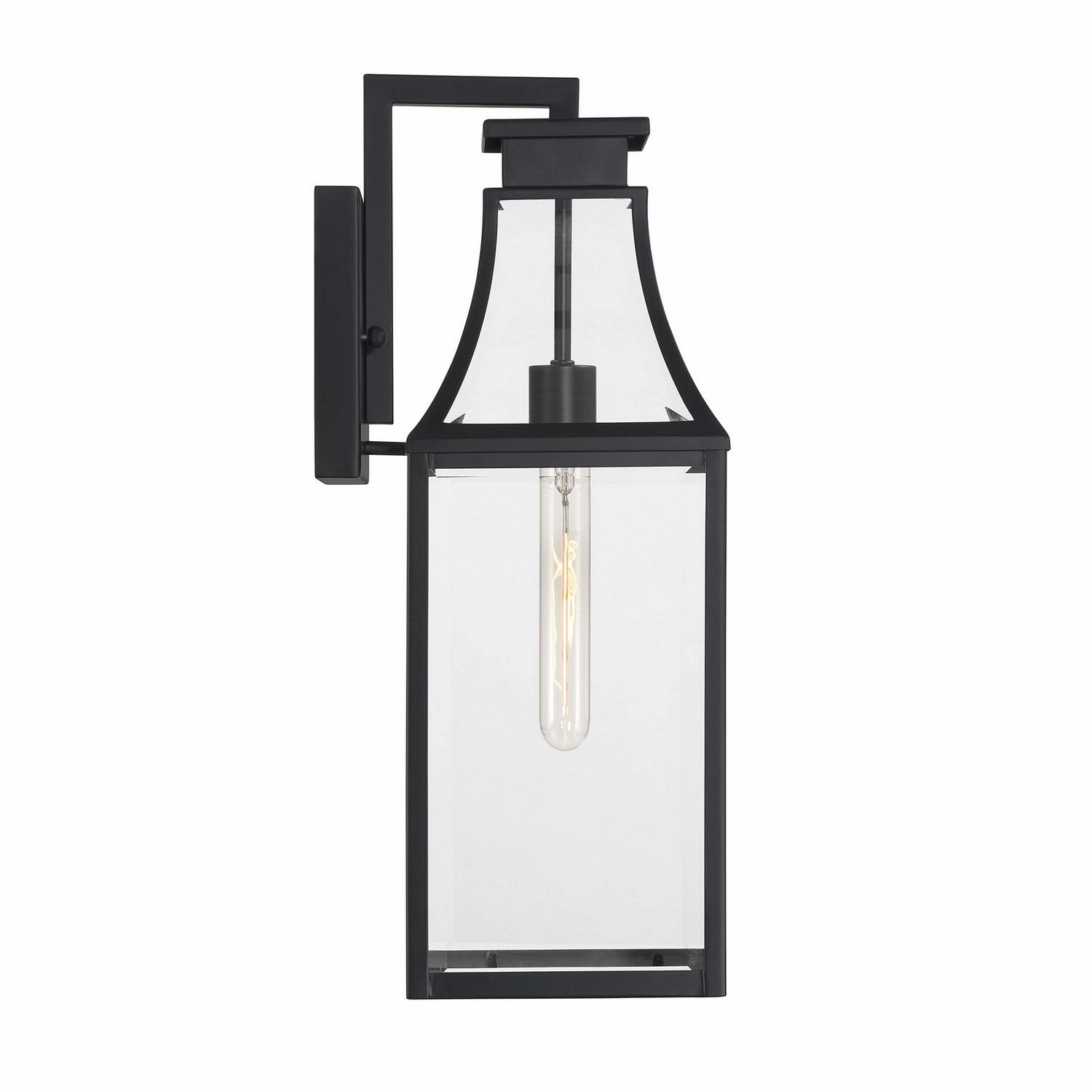 Emery One Light Outdoor Wall Lantern Matte Black
