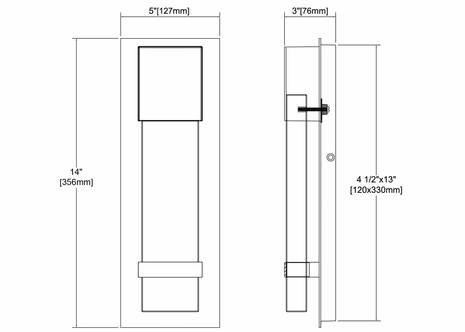 Emode LED Outdoor Wall Sconce Matte Black