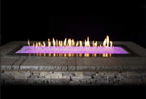 Empire White Mountain Hearth Carol Rose 48" Outdoor Linear Fire Pit Multicolor LED OL48TP18portable outdoor fire pit with lid