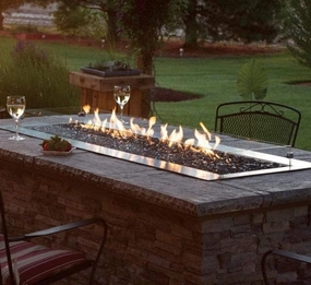 Empire White Mountain Hearth Carol Rose 60" Manual Outdoor Linear Fire Pit OL60TP10portable outdoor fire pit with lid