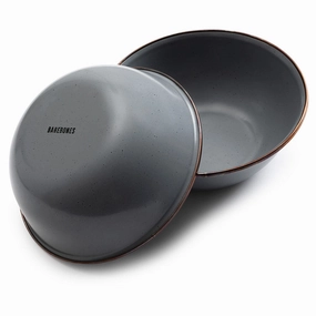 Enamel Bowls | Set of 2 durable outdoor garden light fixtures