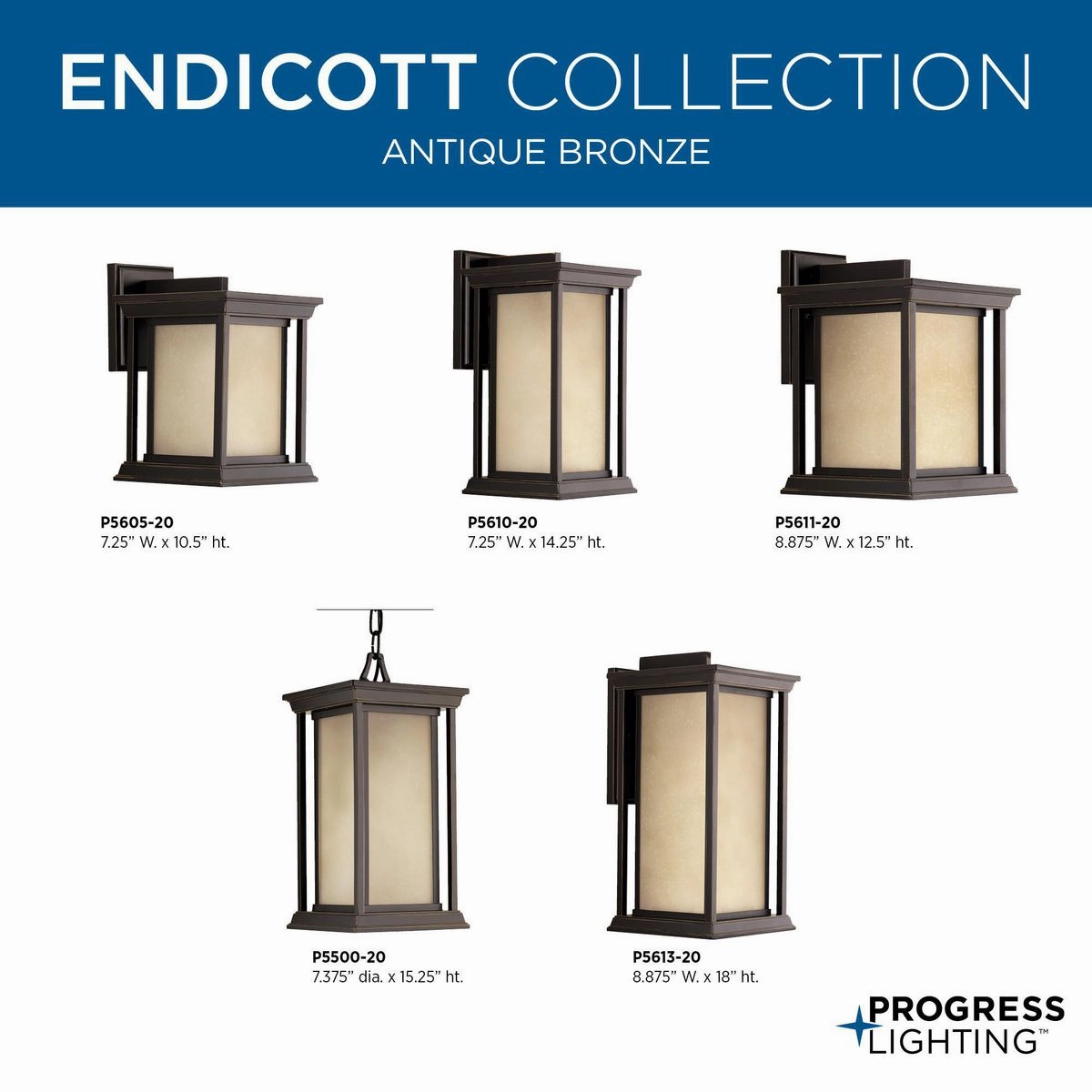 Endicott One Light Wall Lantern Antique Bronze