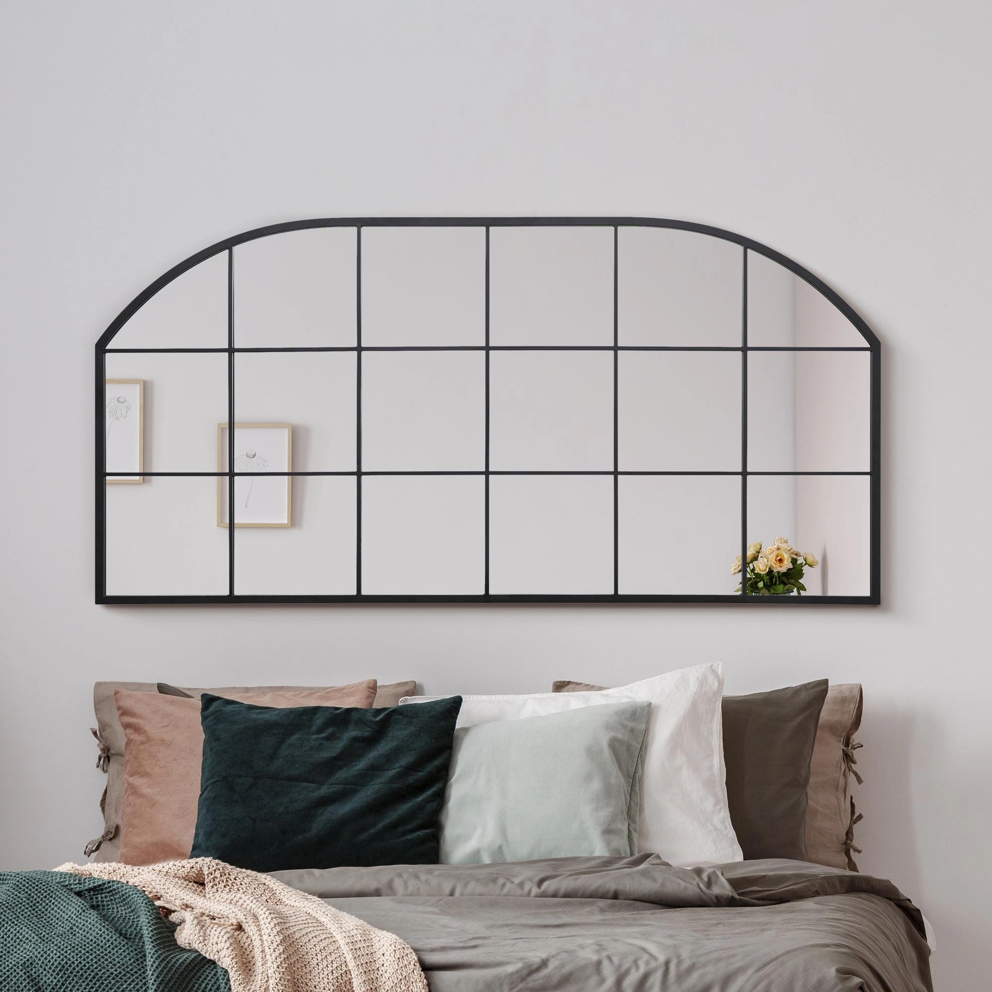 Eon - Black Arch Window Mirror