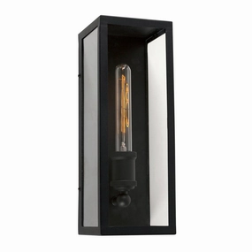 Erin One Light Outdoor Lantern BlackOutdoor wall sconces with motion sensor