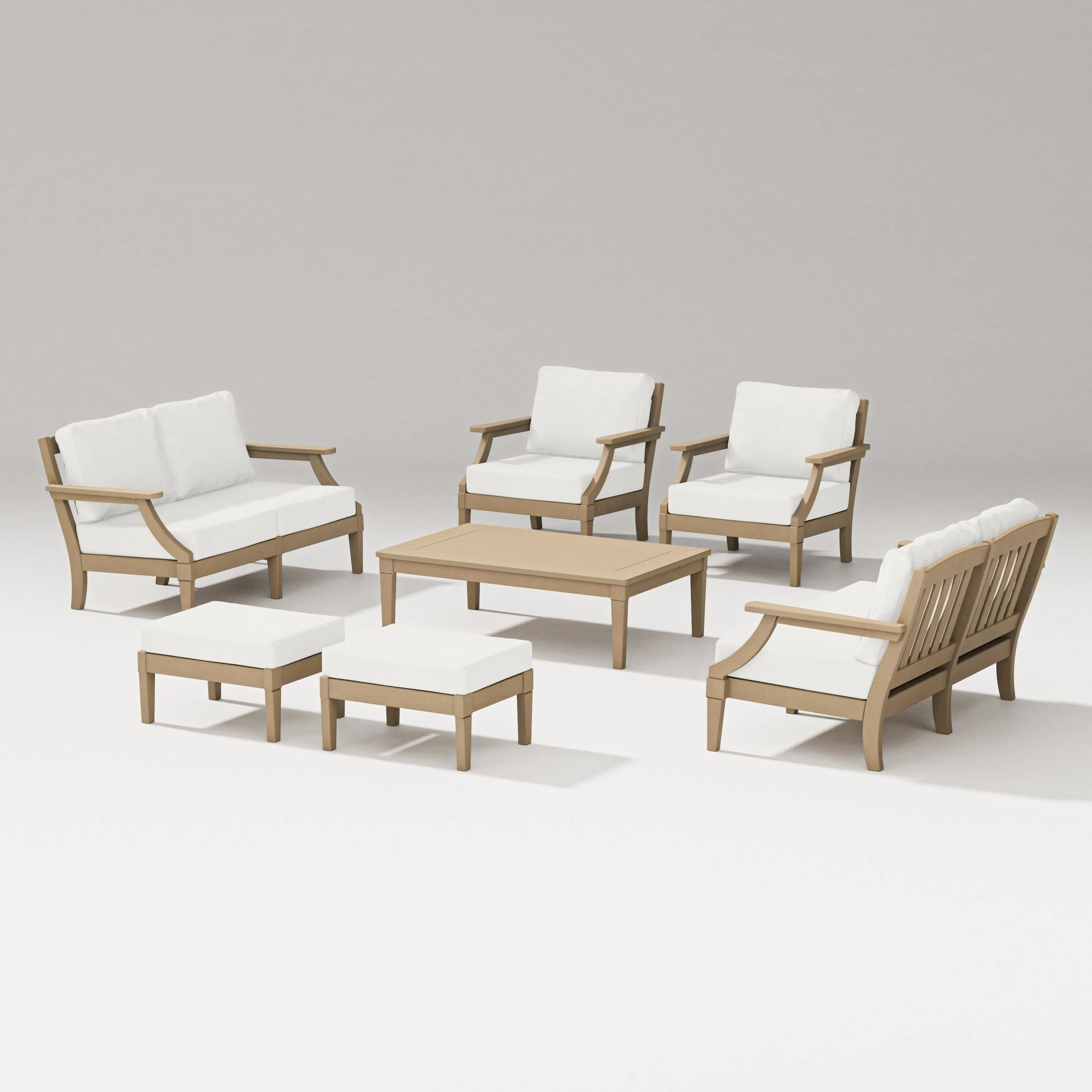 Estate 7-Piece Lounge Loveseat Setoutdoor patio dining furniture set