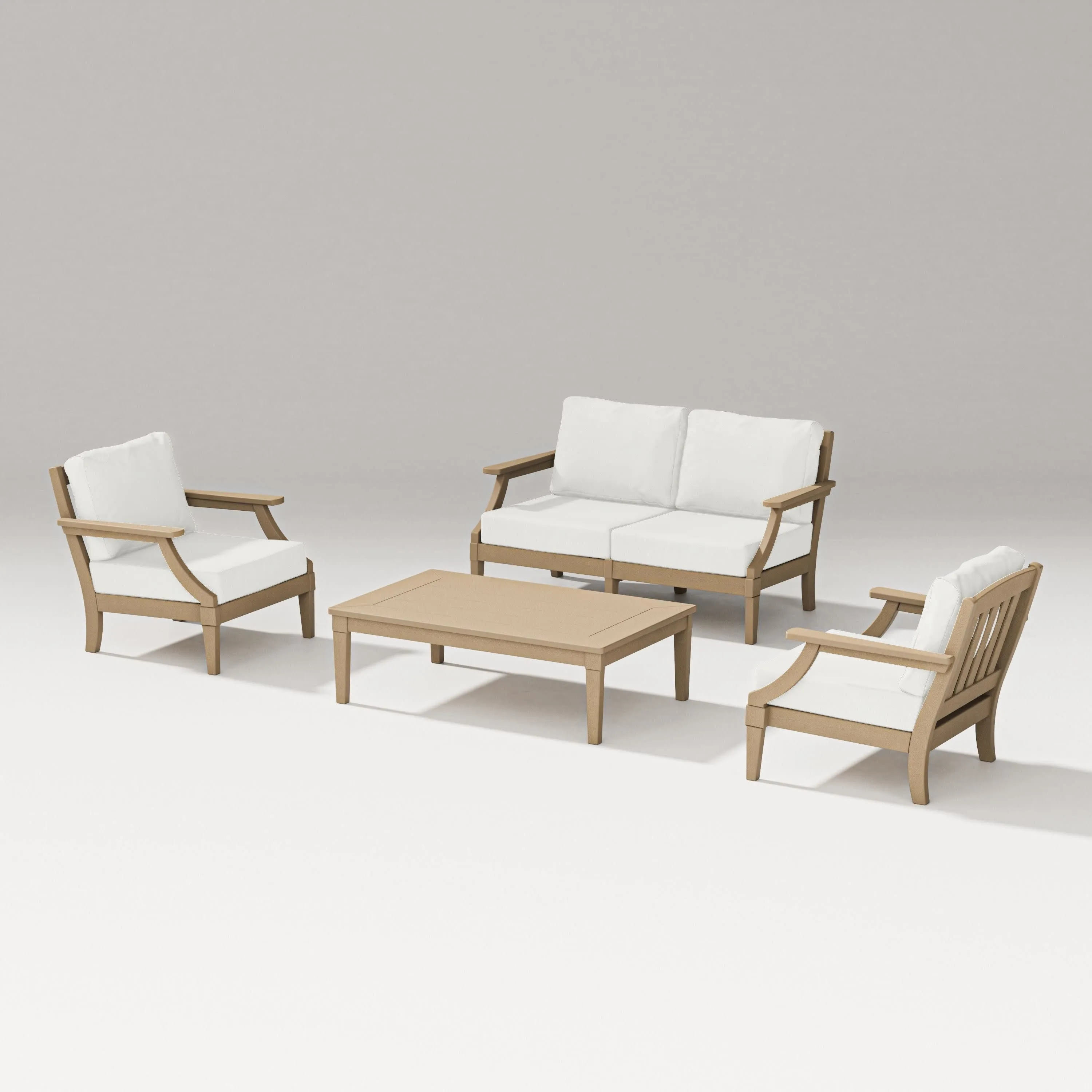 Estate Lounge 4-Piece Loveseat Setoutdoor patio dining furniture set