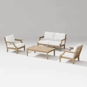 Estate Lounge 4-Piece Loveseat Setoutdoor patio dining furniture set