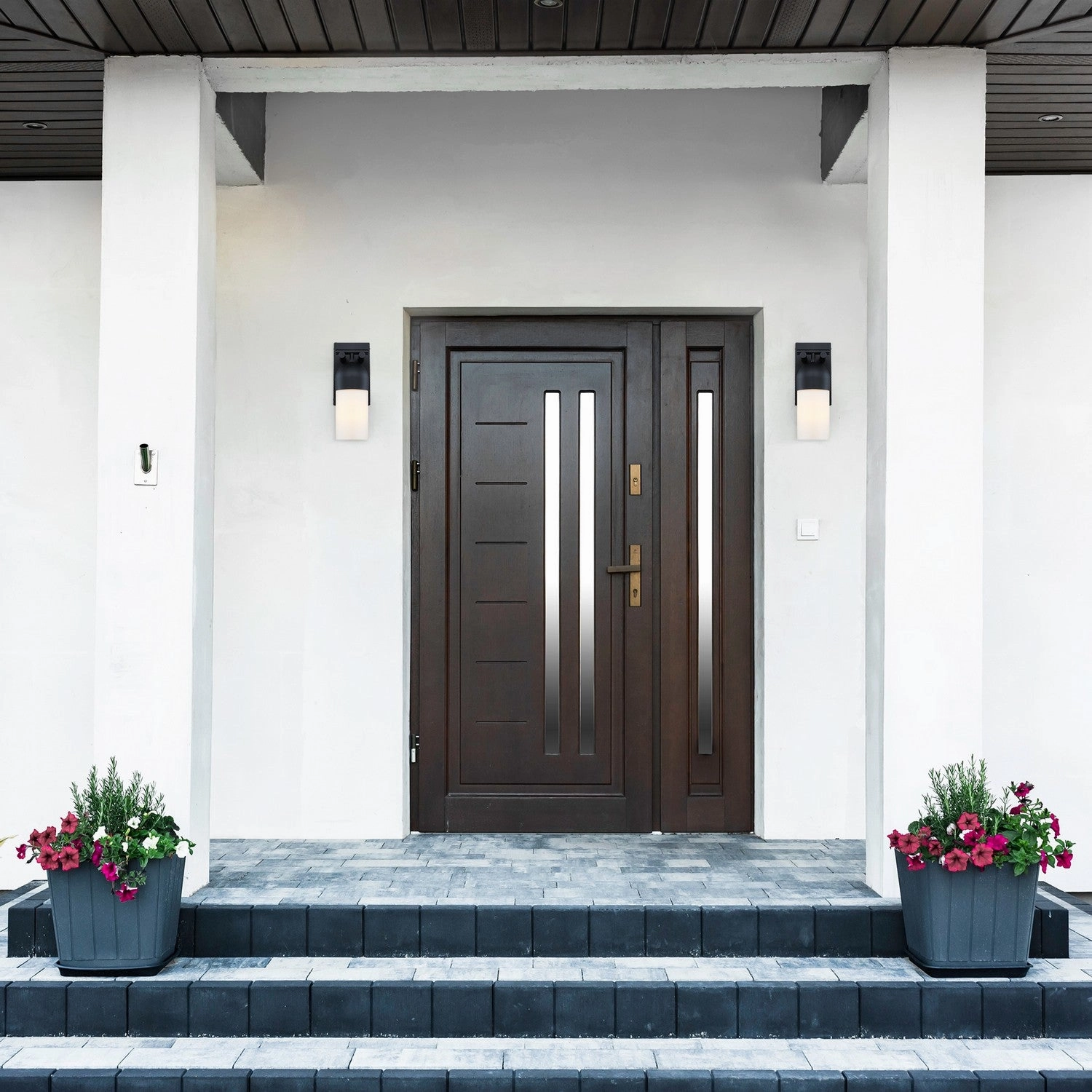 Ever Spring One Light Outdoor Wall Sconce Black