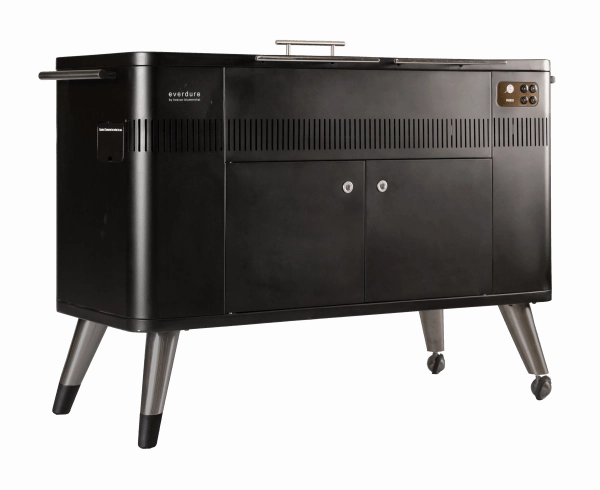 Everdure HUB II 54-Inch Charcoal Grill w/ Rotisserie and Cliplock Forks - HBCE3BUS