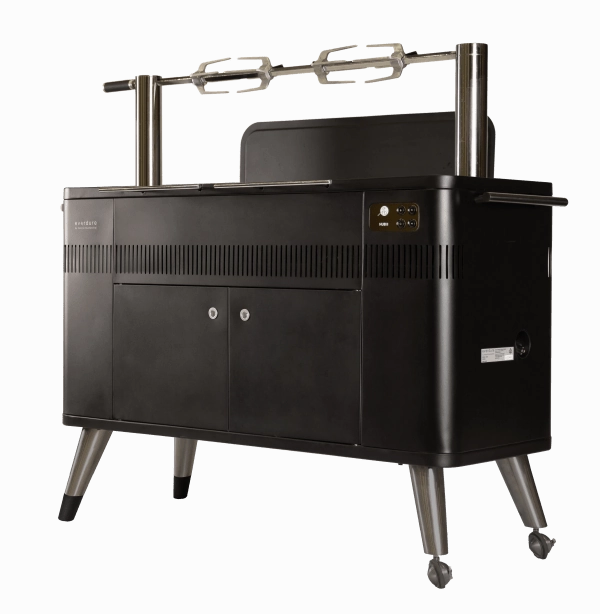Everdure HUB II 54-Inch Charcoal Grill w/ Rotisserie and Cliplock Forks - HBCE3BUS
