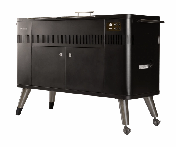 Everdure HUB II 54-Inch Charcoal Grill w/ Rotisserie and Cliplock Forks - HBCE3BUS