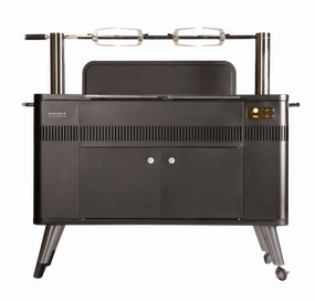 Everdure HUB II 54-Inch Charcoal Grill w/ Rotisserie and Cliplock Forks - HBCE3BUS compact BBQ grill for small spaces
