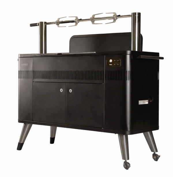 Everdure HUB II 54-Inch Charcoal Grill w/ Rotisserie and Cliplock Forks - HBCE3BUS