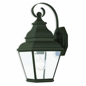 Exeter One Light Outdoor Wall Lantern BlackOutdoor wall sconces with motion sensor