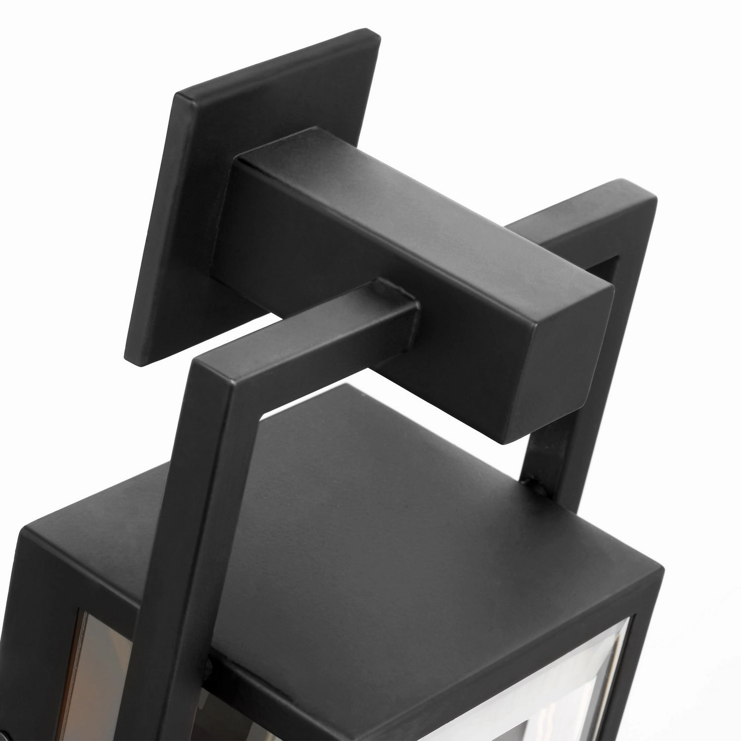Exhibit One Light Wall Lantern Matte Black