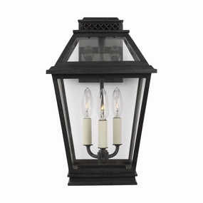 Falmouth Three Light Outdoor Wall Lantern Dark Weathered ZincOutdoor wall sconces with motion sensor