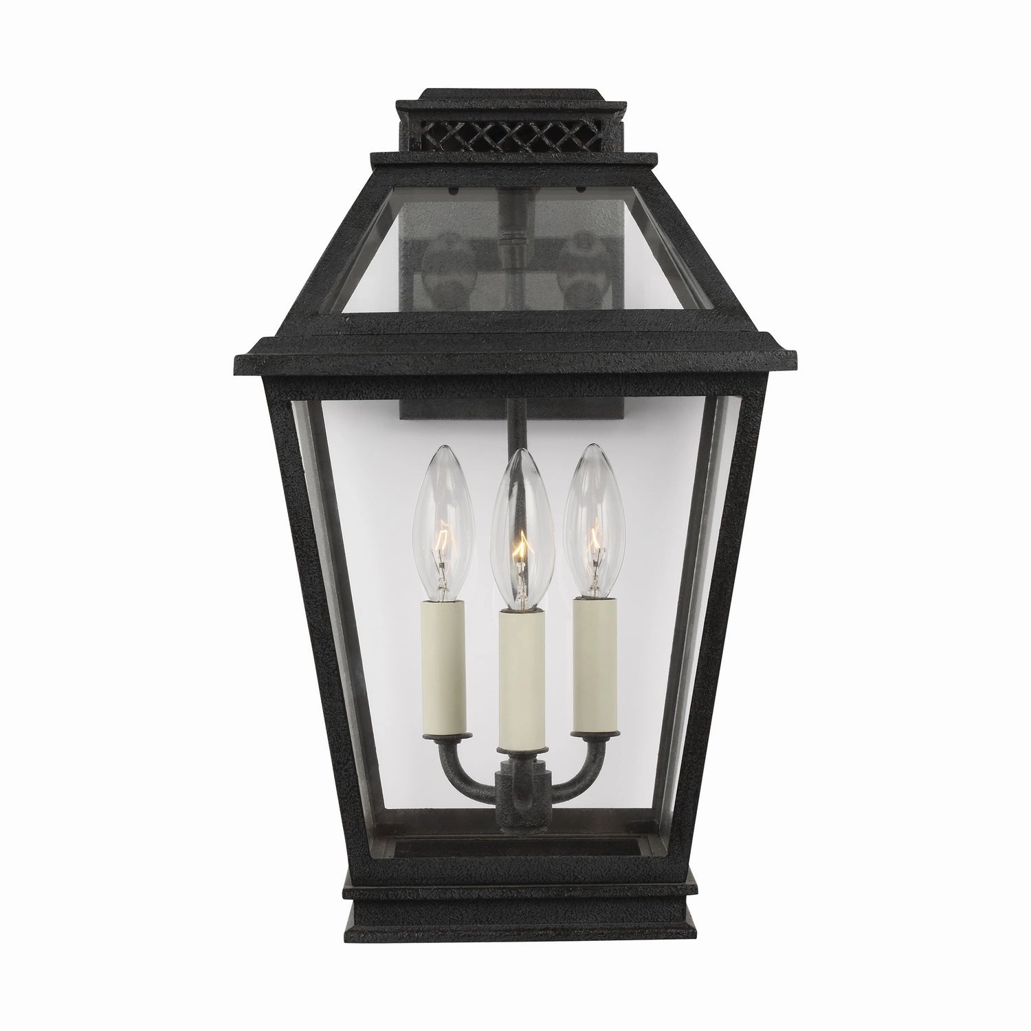 Falmouth Three Light Outdoor Wall Lantern Dark Weathered ZincOutdoor wall sconces with motion sensor