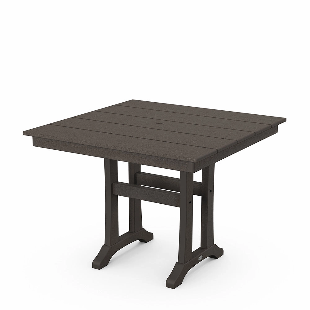 Farmhouse Trestle 37" Dining TableHDPE eco-friendly polywood furniture set
