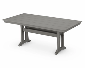 Farmhouse Trestle 37" x 72" Dining Tableoutdoor table for balcony or garden