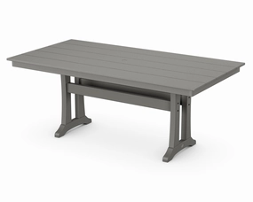 Farmhouse Trestle 37" x 72" Dining Tableoutdoor patio furniture set