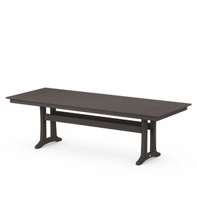 Farmhouse Trestle 38" x 96" Dining TableHDPE eco-friendly polywood furniture set