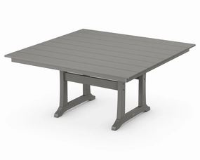 Farmhouse Trestle 59" Dining Tableoutdoor table for balcony or garden