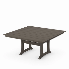 Farmhouse Trestle 59" Dining TableHDPE eco-friendly polywood furniture set