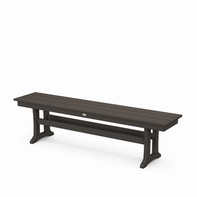 Farmhouse Trestle 65" BenchHDPE eco-friendly polywood furniture set