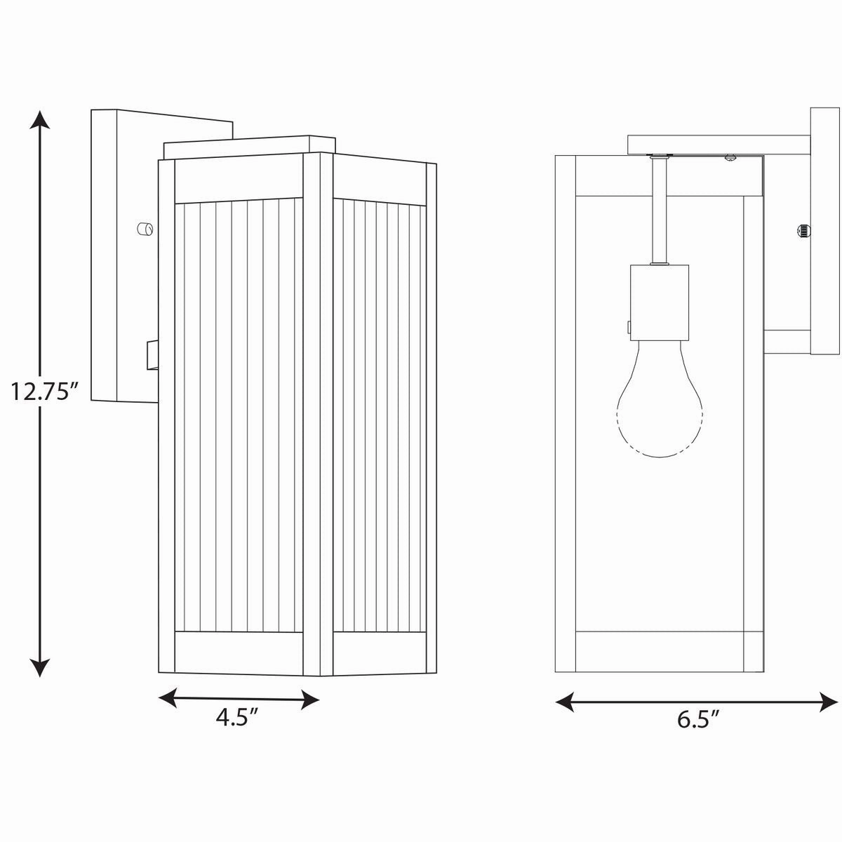 Felton One Light Wall Lantern Black