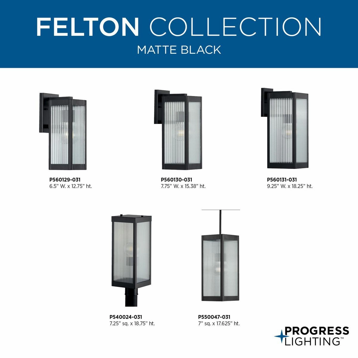 Felton One Light Wall Lantern Black