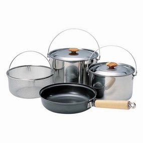 Field Cooker Pro. 3 Set heavy-duty garden utility cart with handle