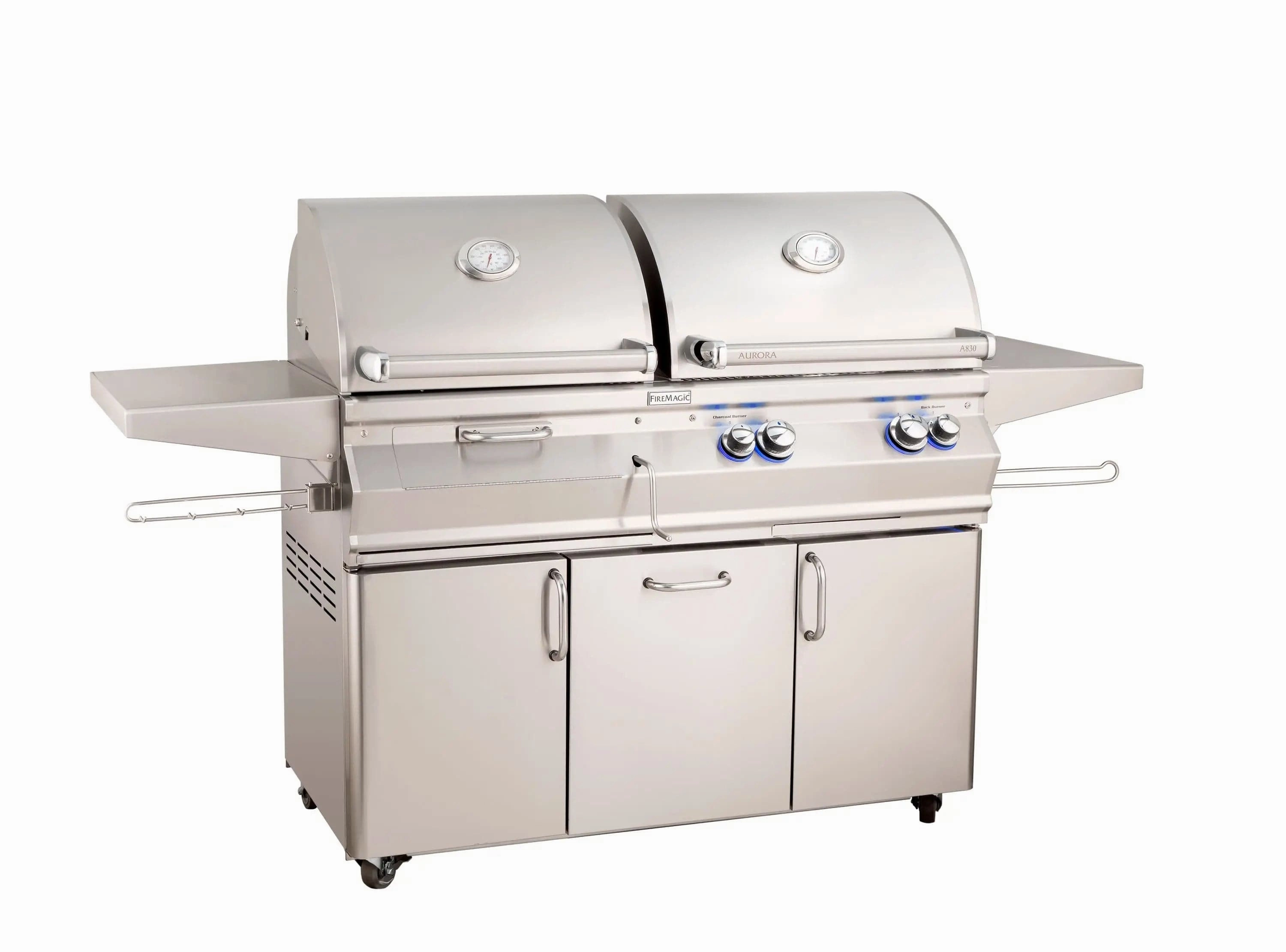 Fire Magic Aurora 46" Portable Gas & Charcoal Combo Grill A830S compact BBQ grill for small spaces