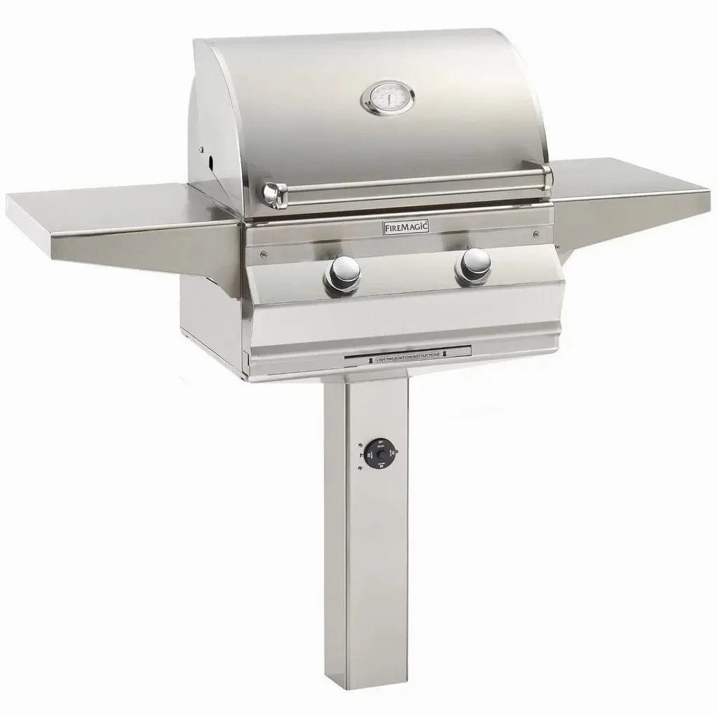 Fire Magic Choice 24" In-Ground Post Mount Gas Grill C430s compact BBQ grill for small spaces