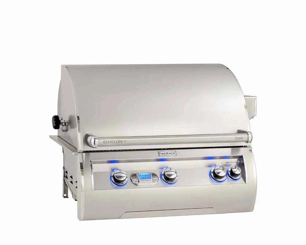 Fire Magic Echelon Diamond 30" Built-In Grill with Digital Thermometer E660i large capacity charcoal BBQ grills