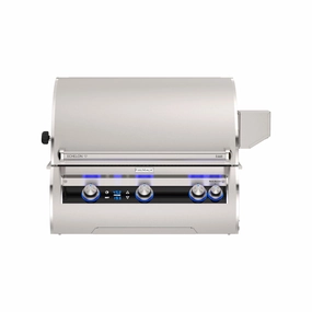 Fire Magic Echelon E660i Built-In Grill With Digital Thermometer stainless steel BBQ grill with side table