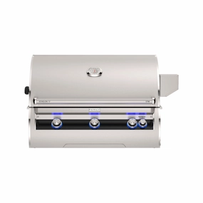 Fire Magic Echelon E790i Built-In Grill Analog Thermometer stainless steel BBQ grill with side table
