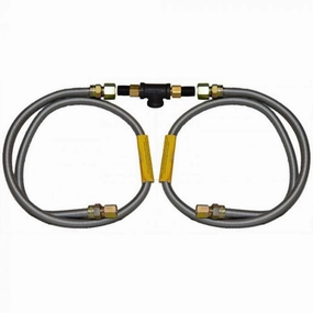 Fire Magic Grill & Side Burner Built-In Connector Package - Natural Gas 3021Stainless steel BBQ tool set