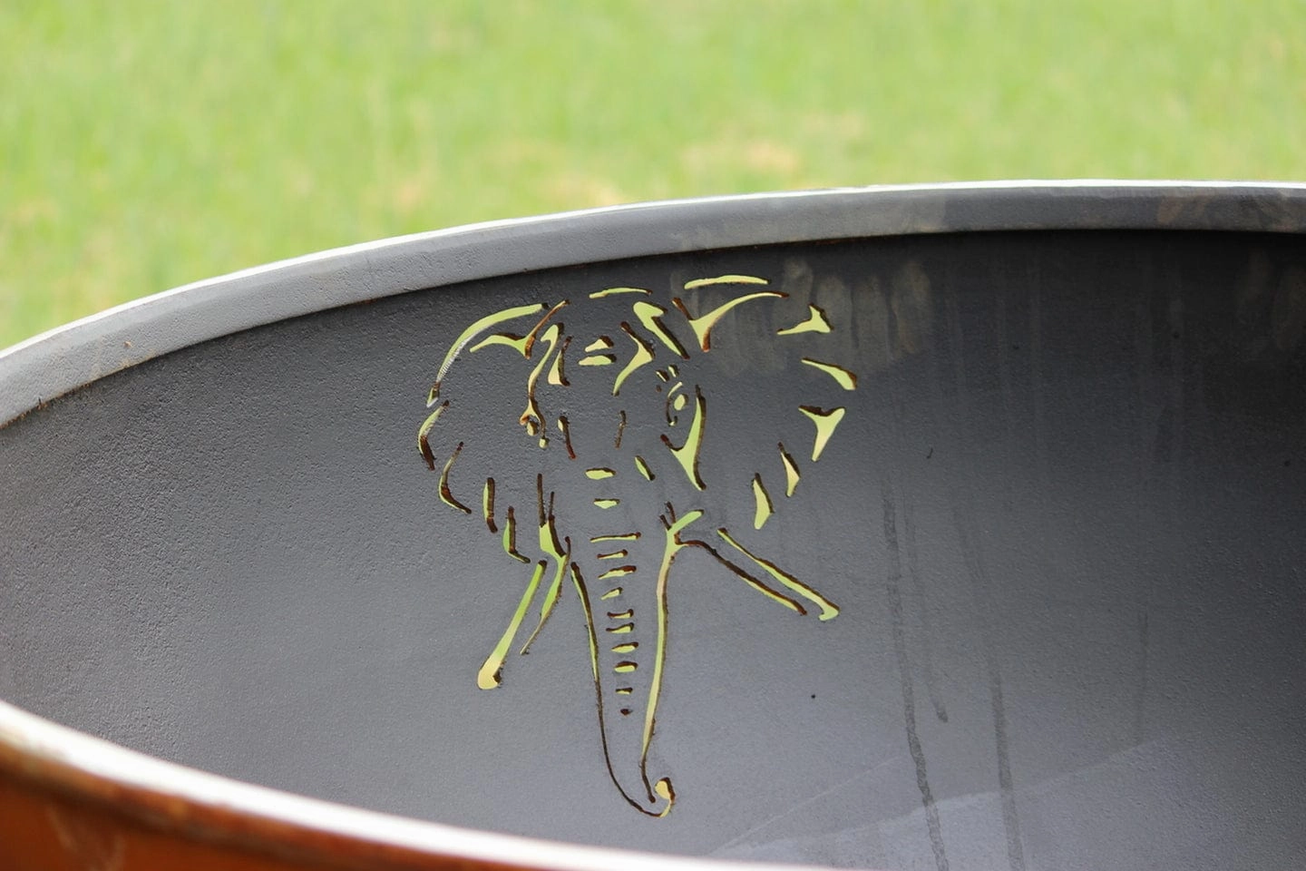 Fire Pit Art Africa's Big Five 41-inch Match Lit Fire Pit Africa-PENTA 24-200K BTU