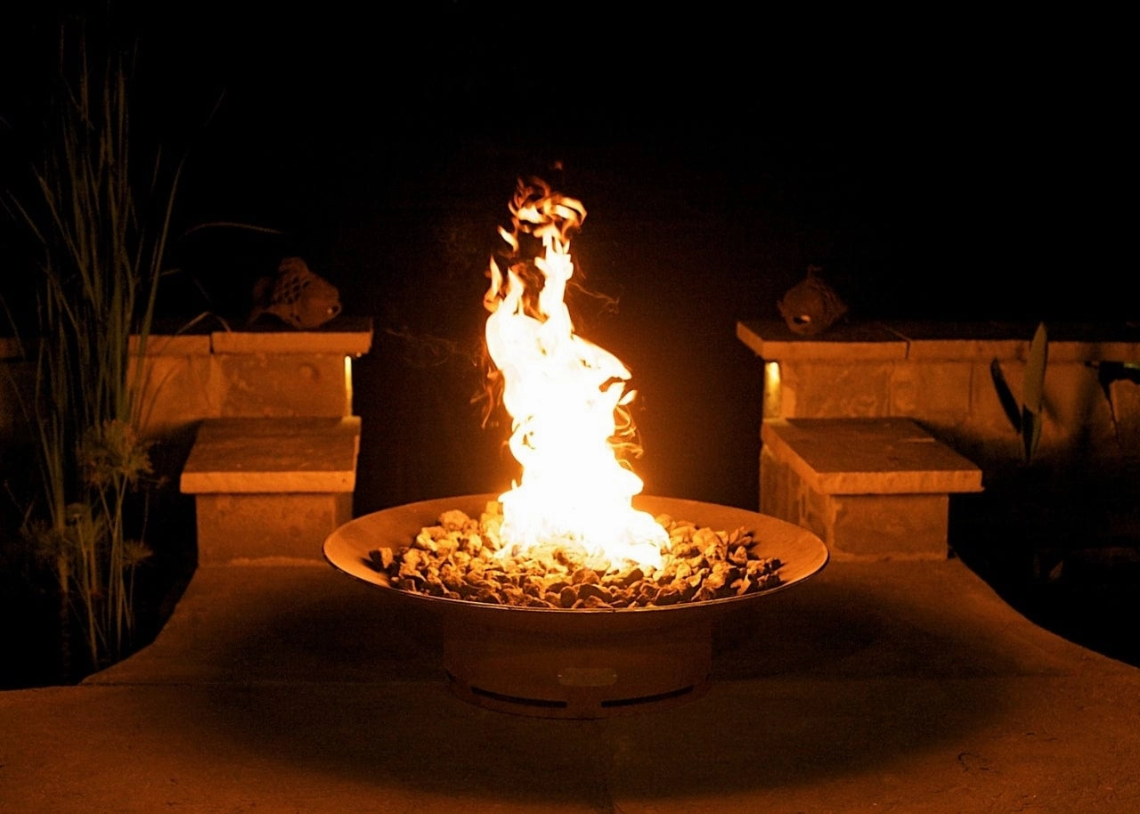 Fire Pit Art Asia 36-inch Electric AWEIS Fire Pit Asia 36"-PENTA18-125K BTU-AWEIS