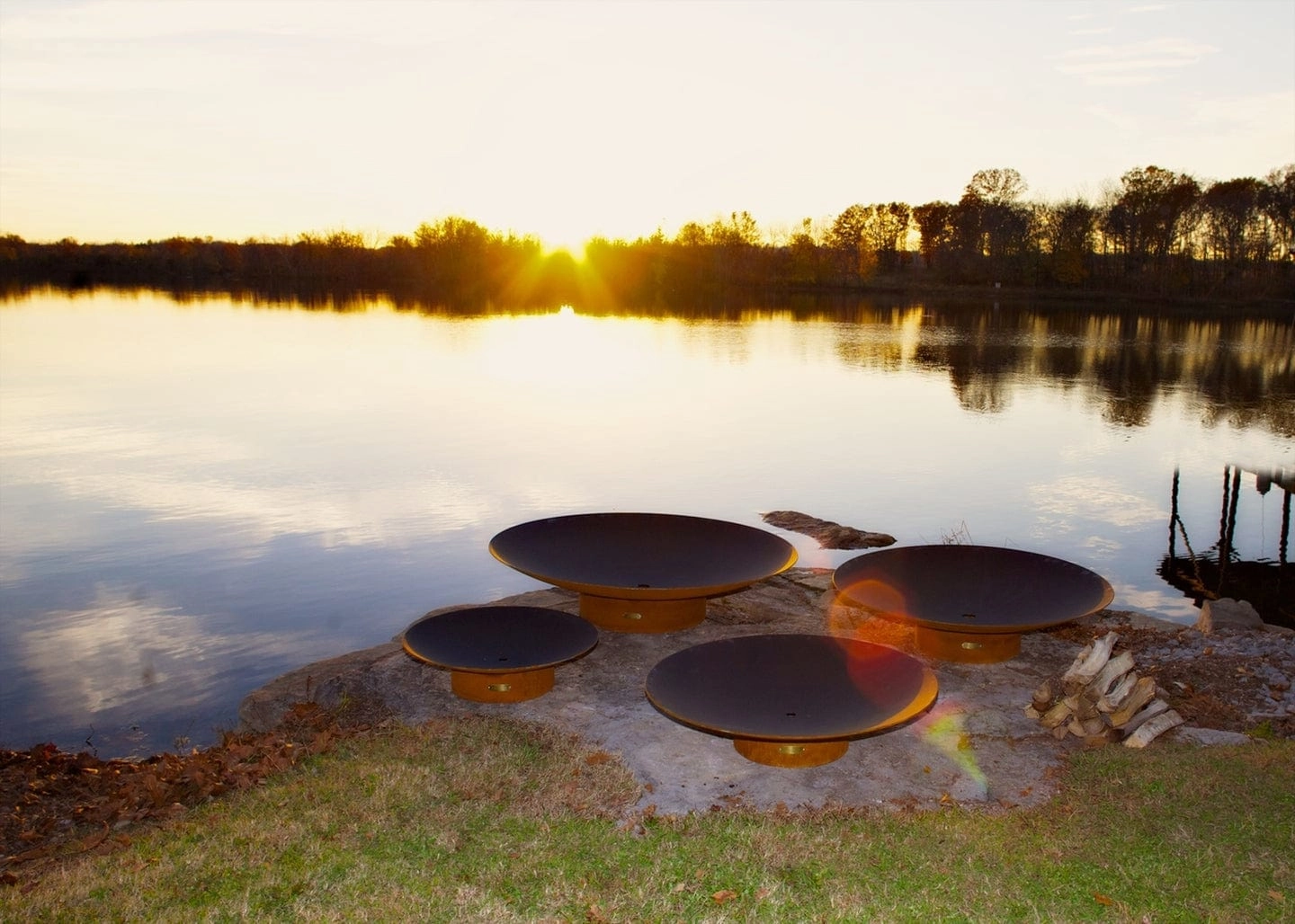 Fire Pit Art Asia 60-inch Electric AWEIS Fire Pit Asia 60"- PENTA36-300K BTU-AWEIS