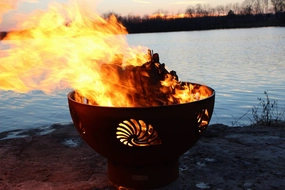 Fire Pit Art Beachcomber 36-inch Electric AWEIS Fire Pit Beachcomber - PENTA24-200K BTU-AWEISportable outdoor fire pit with lid