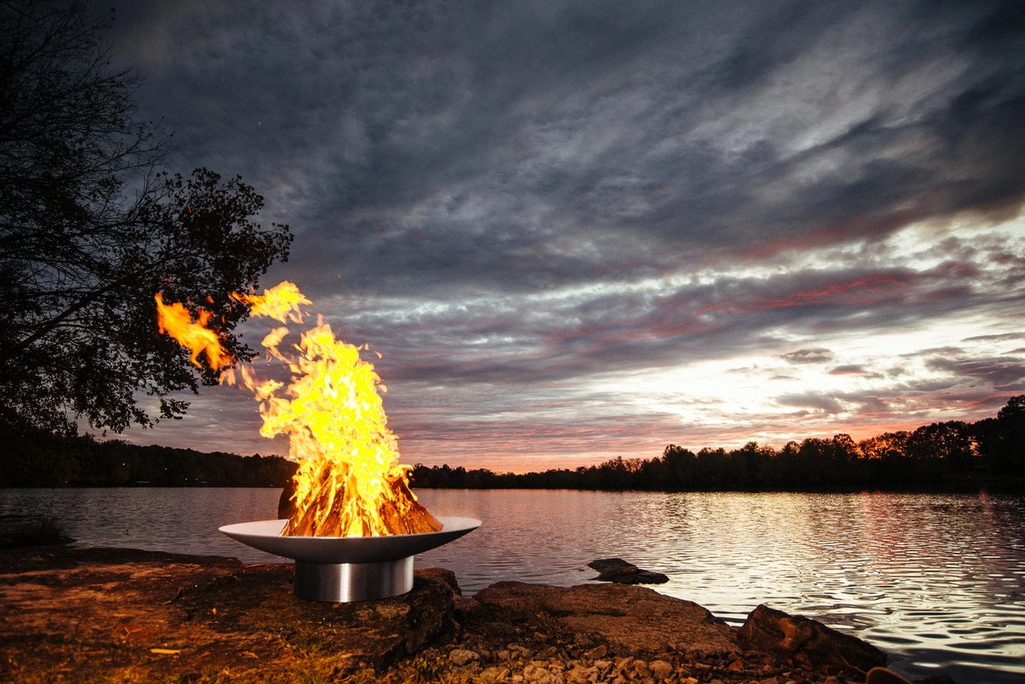 Fire Pit Art Bella Vita 34-inch Electric AWEIS Fire Pit - BellaVita34 - PENTA18-125K BTU-AWEIS