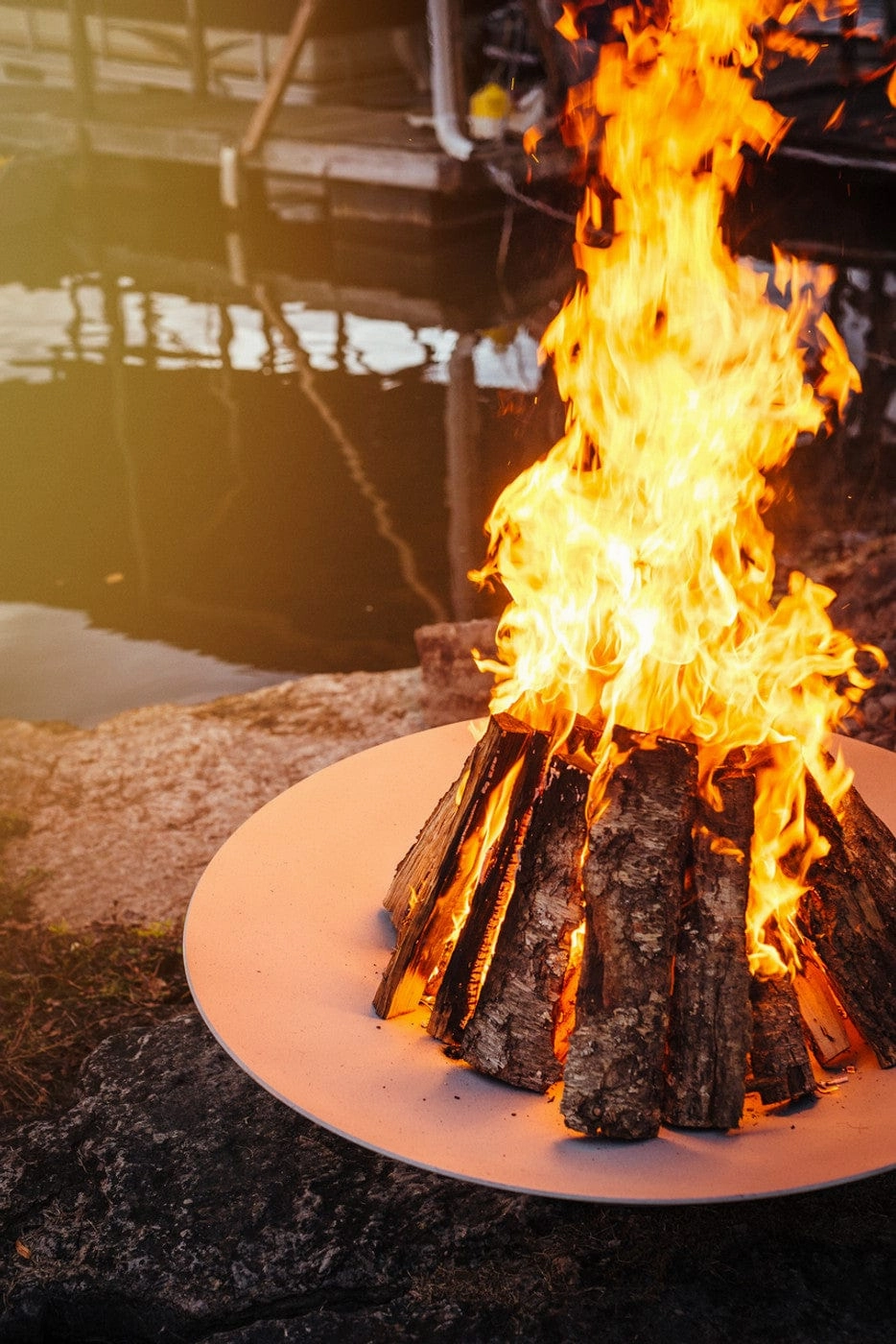 Fire Pit Art Bella Vita 70-inch Electric AWEIS Fire Pit - Bella Vita70-PENTA48-400K BTU-AWEIS