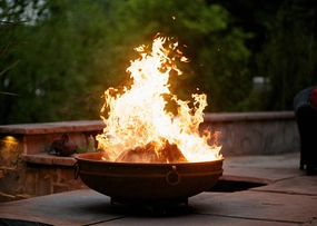 Fire Pit Art Emperor 37-inch Wood Burning Fire Pit - Emperorportable outdoor fire pit with lid